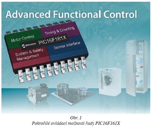 Společnost Microchip představila řadu mikrokontrolérů PIC16(L)F161X